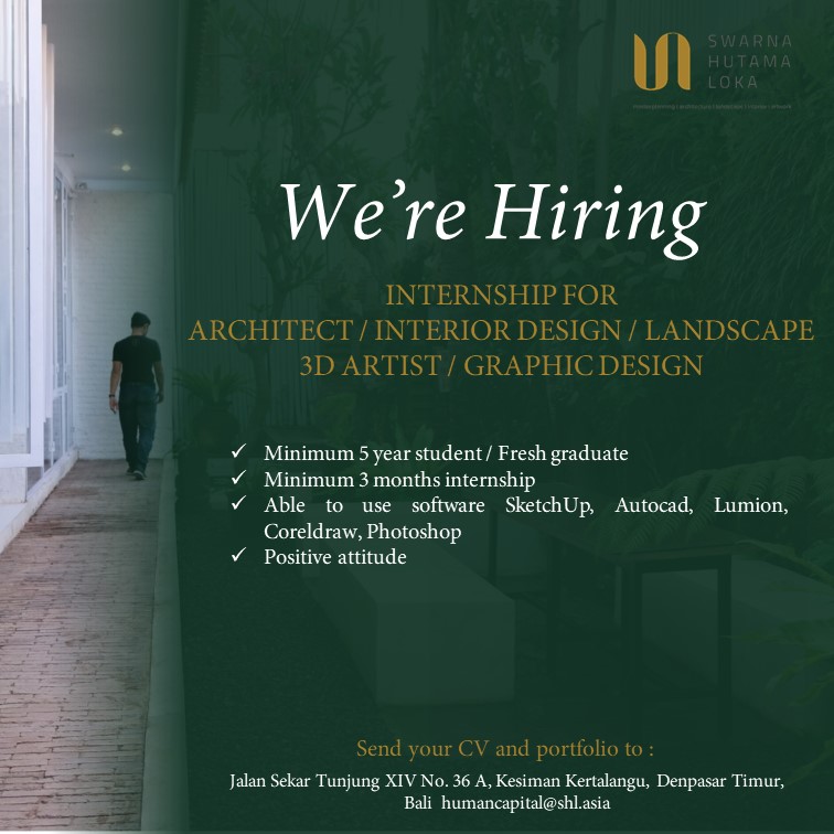 Internship Interior Design & Graphic Design - IDB Bali