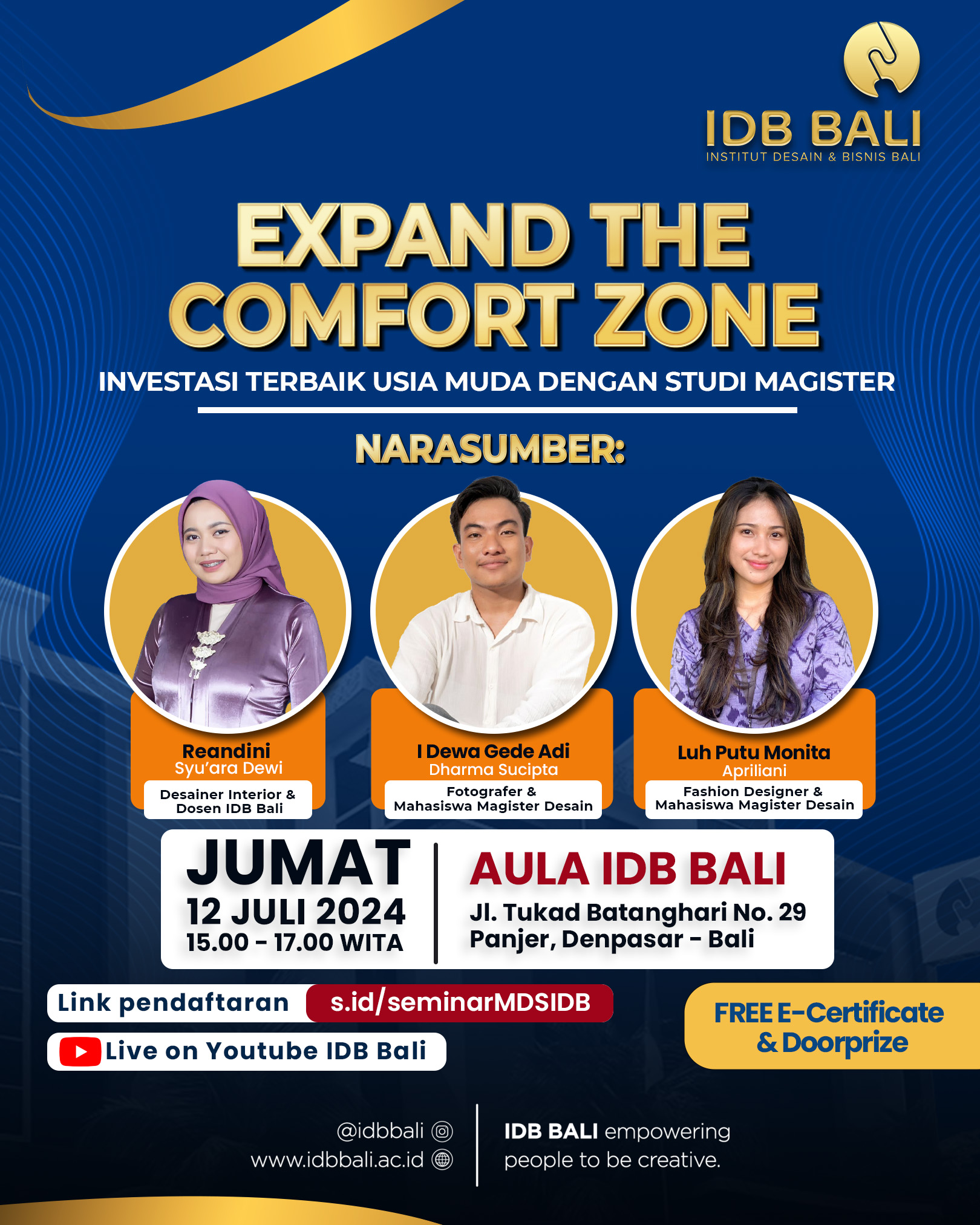 Expand The Comfort Zone “Investasi Terbaik Usia Muda Dengan Studi Magister”